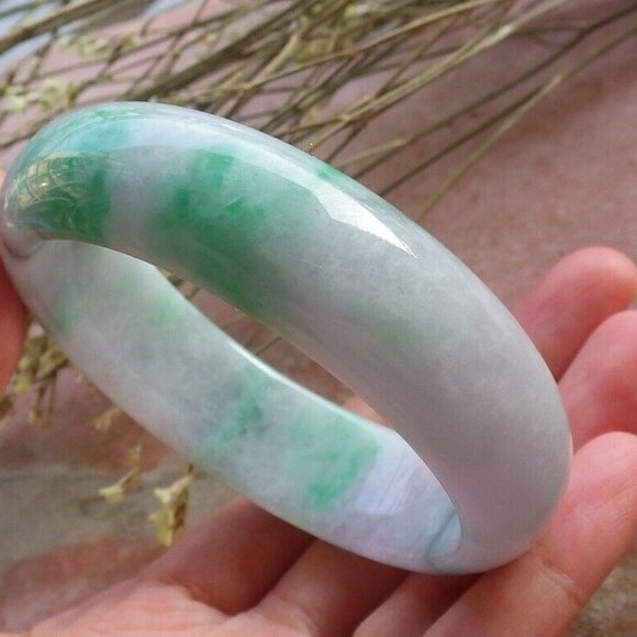 Certified Green 100% Natural A JADE Jadeite Bangle Bracelet 57mm 手镯 459584 - Picture 4 of 12
